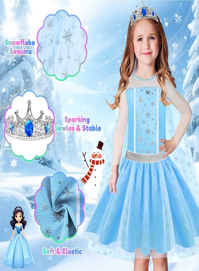 EULRGAUS Princess Dress Up for Girls 3-6, Toddler Dress Up Clothes with Princess Cape and Hairbands, Pretend Play Toddler Girl Toys, Halloween Christmas Birthday Gifts for Kids - Image 3